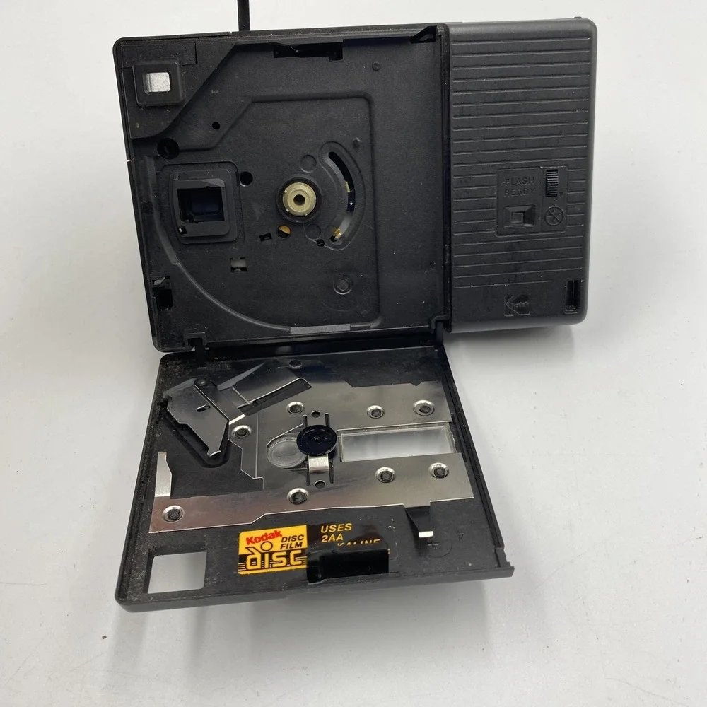 Vintage Kodak Disc 3600 Camera USA Made 1980s Disc Film Point Shoot Flash Tested